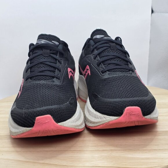Saucony Black & Pink Sneakers Axon 3 Running Shoes Women’s - Size 8.5 - Picture 2 of 9